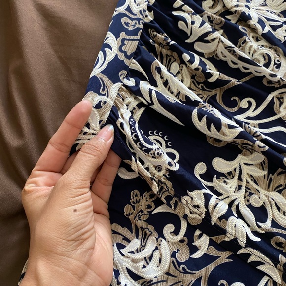 NWT Strapless bodycon asymmetric faux wrap dress - Picture 4 of 10